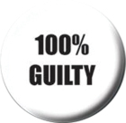 placka / button 100% Guilty