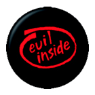 placka / button Evil Inside