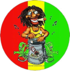 placka / button Rastafarián